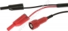 7076-IEC-50-100-RT Kabel koncentryczny 1,0m, wtyk BNC+2x(wtyk bezp. z gniazdem)4mm, czerwony, ELECTRO-PJP, 7076IEC50100RT